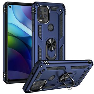 Capas telefônicas à prova de choque da armadura para Motorola Moto G Stylus 5G G30 G40 G50 G60 TPU PC 2 em 1 Anel de Dedo Magnético Caso de Capa Anti-Queda