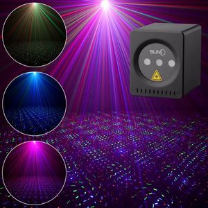 Wholesale suny laser light for sale - Group buy Effects SUNY Mini Portable Laser Lights Rechargeable RGB Patterns Gobo Projector Sound Activated Music DJ Party Gift Disco Stars