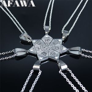 7pcs Stainless Steel Pendant Necklace Hidden Jewelry Satanic Goetia symbol Shirt Patch cadenas mujer N1052S02