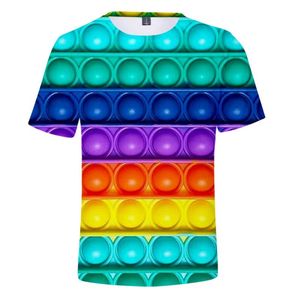 Wholesale women fall shirts for sale - Group buy Men s T Shirts Fall Rainbow Color D Digital Printing Short sleeved Men T shirt Youth Casual Shirt Women Top