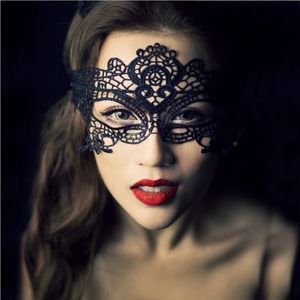 Maschera di pizzo della regina della moda Maschere di travestimento squisite Decorazione di Halloween per feste in bianco nero