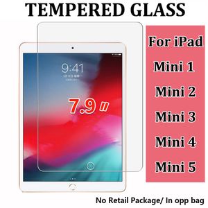 Skärmskydd för iPad Mini 1 2 3 4 5 Mini1 Mini2 Mini3 Mini4 Mini5 2019 Hög transparens Clear Tempered Glass Screen Protector