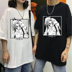 Мужские футболки японские аниме бензопила человек футболка мужчины женщины подростки Harajuku графический хип прыжки смешные тройники