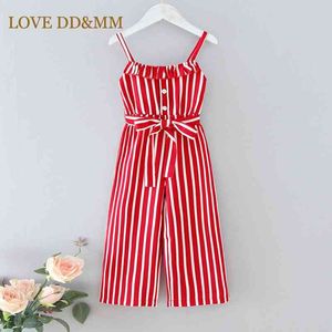 LOVE DD&MM Girls Pants Children's Clothing Suspender Striped Waist Jumpsuit Fashion Trousers Kids Clothes 210715