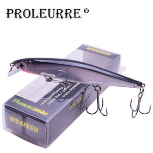 10 pcsProleurre 1pcs Minnow Lure Laser Hard Artificial Bait 3d Eyes 11cm 14g Fishing Wobblers Diving 0.2m-1m Crankbait Minnows C19041201