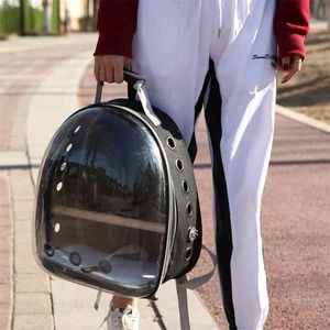 Pet Parrot Bird Travel Bag Space Capsule Transparent Backpack Breathable 360 degrees Sightseeing 210916