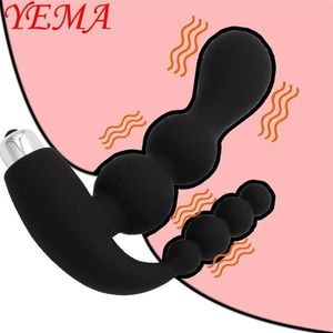 Wholesale used sex toys for men resale online - Double Dual Use Vibrators for Women G Spot Vagina Vibrator Anal Beads Butt Plug Prostate Massager Sex Toys Men