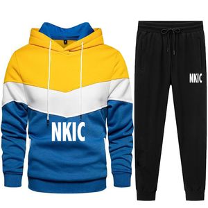 Mäns Kvinnor Hooded Tracksuit 2021 Brand New Streetwear Letter Printing Men Set 2 Piece Jacka + Byxor Casual Sport Suit S-3XL