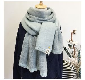 2019 Lady Cute Winter Wool Knitted Scarf Warm Soft Double face Bufandas Cachecol Cotton Scarves For Women Men