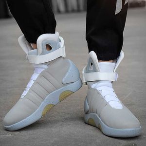 RayZing Men Boots Back To The Future USB Rechargeable Led Shoes for Man and Women Fashion Casual Glowing Desert 210916