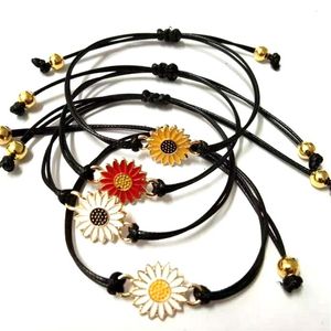 Vintage Designer Bracelets Gold Sunflower Quote Bracelet Pinky Promise Jewelry Women