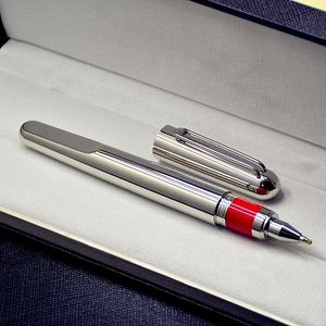 Topp Luxury Magnetic Pen Limited Edition M Series Silver och Gray Titanium Metal Roller Ball Pen Ball Point Pender Stationery Writing Office Supplies As Birthday Present