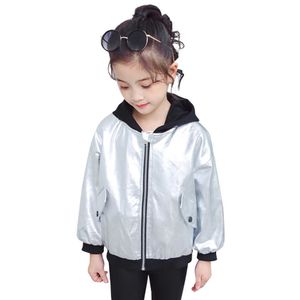 Пальто для девочек, куртка в стиле пэчворк с буквенным узором, детская весенне-осенняя детская одежда для детей 6, 8, 10, 12, 14 210528
