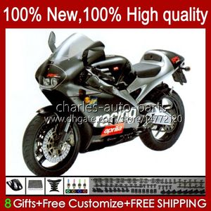 Fairings +Tank cover For Aprilia Matte Black RSV250RR RS-250 RSV250 RS RSV 250 RSV-250 98-03 23No.2 RS250 RR 1998 1999 2000 2001 2002 2003 RS250R 98 99 00 01 02 03 Bodys Kit