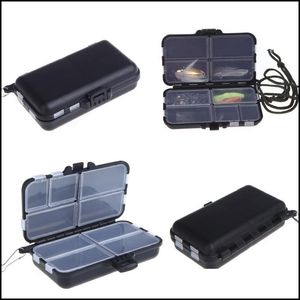 Sporty Wędkarskie Outdoorsfishing Aessories 9 Slots Plastikowy Tackle Box Haczyk do karpia Dojazdowy Dostawa 2021 MH9X1