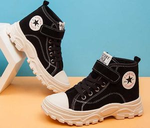 SANDQ Bebek Erkek Ayak Bileği Çizmeler Sıcak Kızlar Kış Ayakkabı Ayakkabı Çocuklar Için Chaussure Zapato Çocuk Boot Black 210918