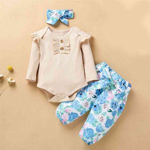 Primavera outono bebê terno roupas roupas menina garoto top + calça 2pcs trajes para bebês 210528