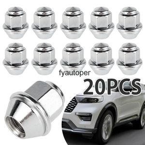 20Pcs Wheel Nuts Compatible with Ford M12 x 1.5 19mm Hex 60 Degree Taper Carbon Steel Plated Direct Replacement