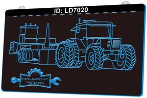 LD7020 Traktor Reparation Skiftnyckel Firma Kapot Weiteveen Light Sign 3D Gravering LED grossisthandel