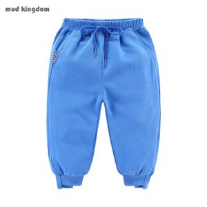 Mudkingdom Çocuk Parça Streç Jogging Pantolon Düz Erkek Kız Spor İpli Katı Pantolon 210615