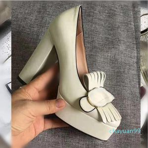 2021 scarpe formali da donna di moda firmata super tacco alto nappa bottone in metallo logo qualità autentico lusso elegante 35-41 665