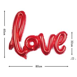 New40 Cal Love Letter Balloon Rocznica Weddetines Walentynki Urodziny Dekoracji Aluminium Film Szampan Romantyczny Decor EWE7408