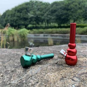 Escala portátil em forma de metal tabaco tubo de fumo tubo mini cigarro tubos de aço inoxidável estoques de fumo acessórios