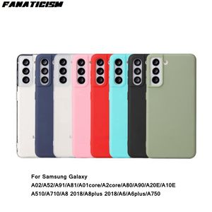 Ultra Thin Colorful TPU Miękkie Silikonowe Matowe Przypadki telefonu do Samsung Galaxy A5 A7 A8 A8Plus A6 A6Plus A750 Cover