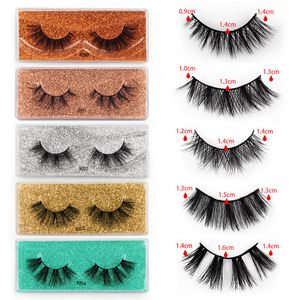 3D Falso Falso Eyelashes Extensão Cabelo Sintético Olho Completo Ilhas Thick Lahs Maquiagem em 10 Edições SDSP004