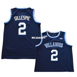 Vintage 21ss Villanova Wildcats Collin Gillespie #2 pallacanestro Ricamo completo Taglia S-4XL o personalizzato qualsiasi nome o numero maglia