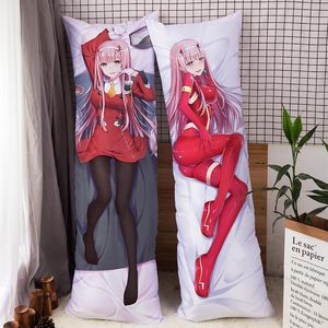 Pillow Anime Girl Cover Almohada 02 DARLING In The FRANXX Sexy Body Dakimakura Kawaii Pillowcase Girlfriend Waifu