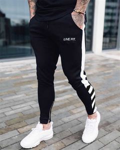 2020 primavera homens algodão jogador sweatpants homem executando treino treinamento calças magras macho ginásio fitness fisherbuilding calças esportivas x0628