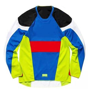 Motocross downhill T-shirt Men's and women's long-sleeved fleece warm top team racing suits can be customized