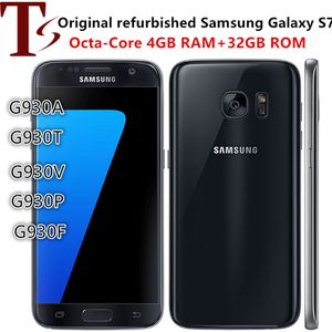 オリジナルSamsung Galaxy S7改装G930F G930A G930T G930V 5.1インチクアッドコア32GB ROM 12MP 4G LTEスマートフォン1PC DHL