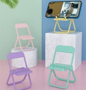 Novo suporte de telefone celular, titular de telefone celular de cadeira bonito para mesa livre você mãos Universal Candy Color Portable Shaol Forma Mini Desktop