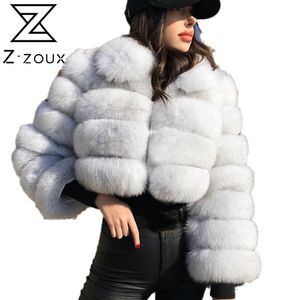 Women Faux Fur Coat Long Sleeve Imitation Hair Fake Fashion Winter Jacket Black Short Overcoats 4XL 210524