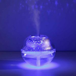 Yıldız Projektör Lambası Nemlendirici 500ml USB Aroma Difüzör Ultrasonik Mist Maker Ev Hava Için LED Gece Lambası 210724