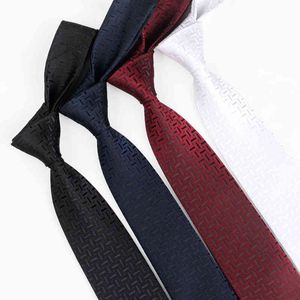 Necktie Scarf Corbata Trendig Koreansk Tie Men's Bredd 6cm Smal Shirt Svart Vit Vin Röd Navy