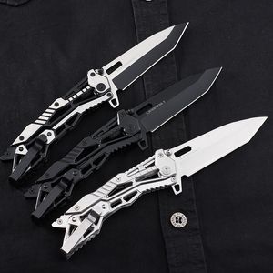 Outdoor Multi-purpose Folding Knife Camping Self-defense Hunting Saber Field Rescue Survival Pocket Knives EDC Security Self-defense Tools HW580