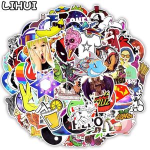 150-500 PCS Mixed Random Stickers Graffiti Funny Anime Waterproof Rock Cool JDM Brand Sticker for Laptop Skateboard Suitcase Car 210928