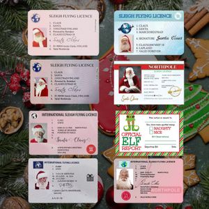 크리스마스 선물 산타 클로스 비행 카드 썰매 라이딩 라이딩 라이딩 라이센스 트리 장식 크리스마스 장식 노인 운전 면허가 엔터테인먼트 소품 새 해 소원