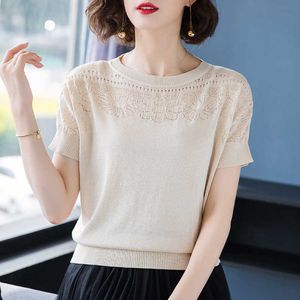 Plus storlek casual sommar tunna överdimensionella tröja pullovers kvinnor grundläggande lös cashmere tröja kvinnlig o neck stickar jumper 210604