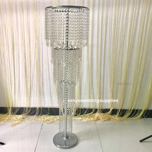 Party Decoration Style Tall 4 Tier Excellent Acrylic Crystal Flower Stand Centerpiece For Wedding &big Events Senyu2560