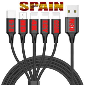 The new yellow Spanish M3U HD data cable is compatible with IOS and smart TV. It can be delivered quickly in 24 hours. Free trial.