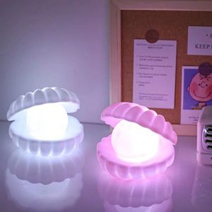 Wholesale table shells resale online - Night Lights LED Shell Light For Girlfriend Couple Luminous Toys Children And Girls Bedroom Decoration Table Lamp Birthday Gift