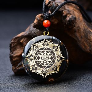 Regalo di cristallo del pendente del generatore di energia di moda del pendente dell'ossidiana dell'orgonite di Chakra