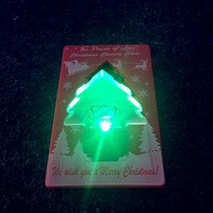 Jul nyår födelsedagsleksak blinkande kortlampa LED -knapp batteri glödlampor lampa gåva