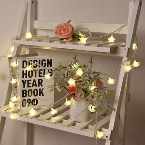 Strings Creative LED String Fairy Lights Wedding Rose Lantern Holiday Decoration Light Post Proposal Arrangement Hanging Lamp