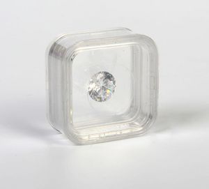 40*40mm Transparent Floating Display Case Earring Gems Ring Jewelry Suspension Packaging Box PET Membrane Stand