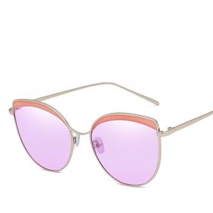 sunglasses Women Fashion Cat Eye Metals Frame Sunglasses Personality Outdoor Beach Sexy Female Design Master Extended